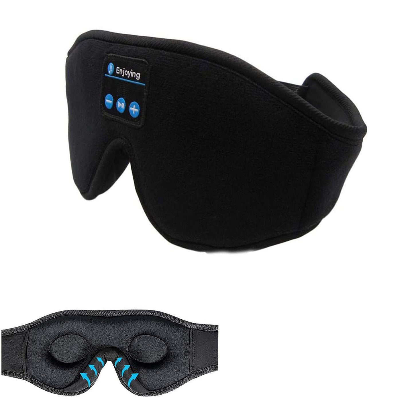 ENJOYING SLEEP MASK SOFT COMFORT EYE MASK WITH WIRELESS BLUETOOTH 5.0 DEEP SLEEP COMPLETE RELAXATION