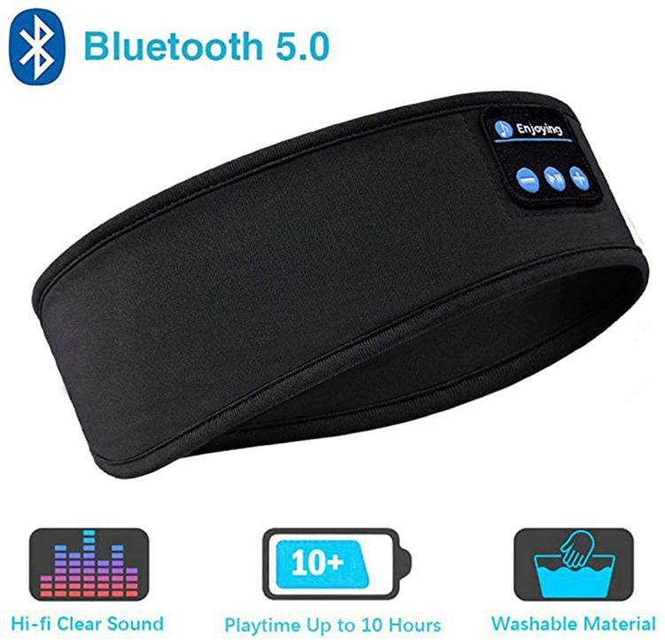 COMFORTABLE Wireless Bluetooth WORKOUT or SLEEPING Headphones Headband EXTRA COMFORT PREMIUM  audio Thin SOFT ELASTIC MATERIAL with comfortable ear speakers