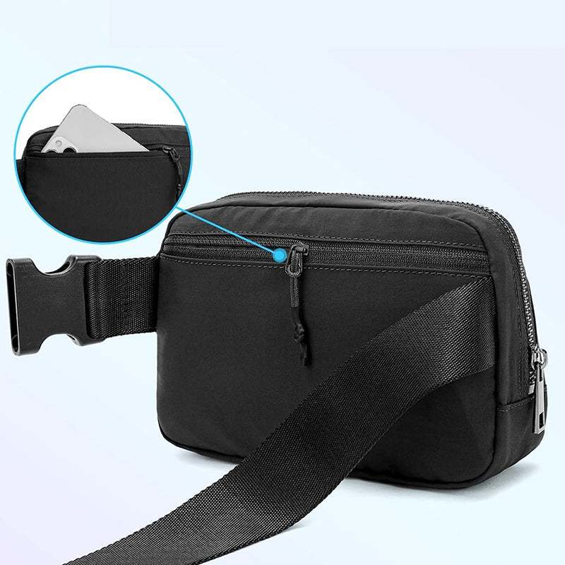 MULTIPURPOSE HANDS FREE SHOULDER OR BELT BAG  Fanny Pack with Cell phone pocket, Fashion Crossbody Strap, Everywhere Belt Bag for Shopping Travel Outdoors Running Hiking