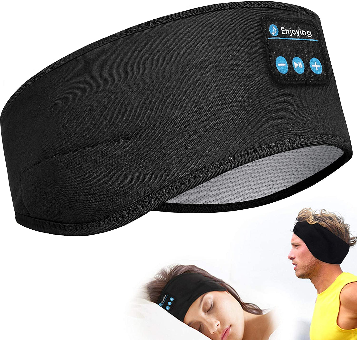 COMFORTABLE Wireless Bluetooth WORKOUT or SLEEPING Headphones Headband EXTRA COMFORT PREMIUM  audio Thin SOFT ELASTIC MATERIAL with comfortable ear speakers