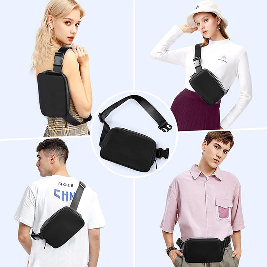 MULTIPURPOSE HANDS FREE SHOULDER OR BELT BAG  Fanny Pack with Cell phone pocket, Fashion Crossbody Strap, Everywhere Belt Bag for Shopping Travel Outdoors Running Hiking